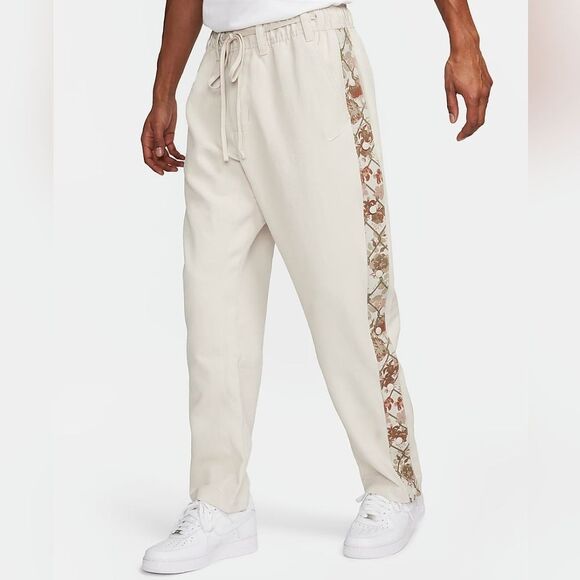 Nike Tearaway Basketball Pants Floral Loose Fit Brown Size Men's XL FN2676-104 - Picture 1 of 16